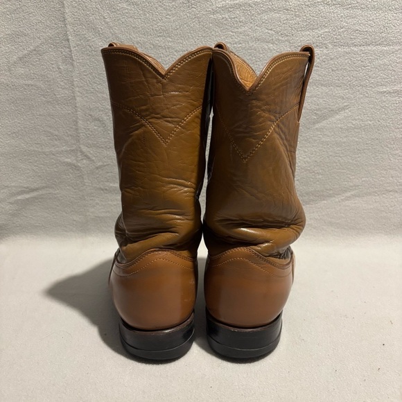 Justin Basic Roper Tan Boots size 7.5 C style L3884 - Picture 5 of 8